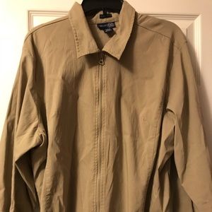 Tan zip up light jacket